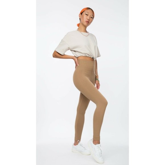 WeWoreWhat Seamless Leggings Tiger Eye Beige Brown - Picture 3 of 8